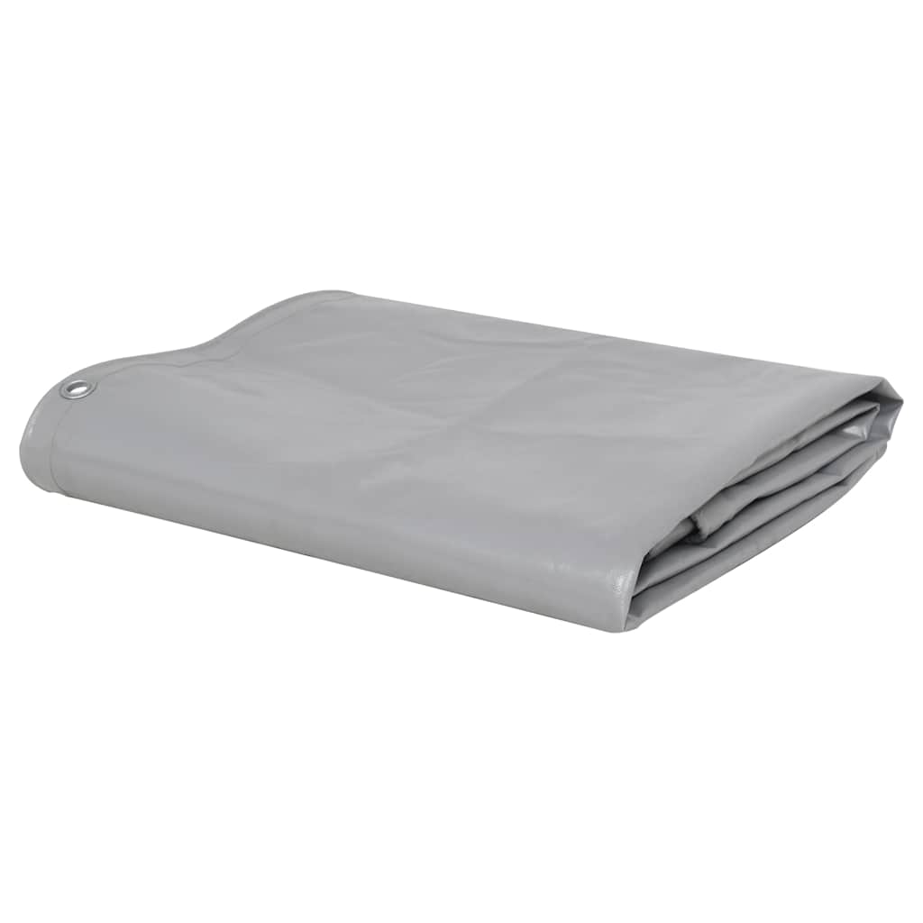 vidaXL Tarpaulin 650 g/m² with Eyelets Grey