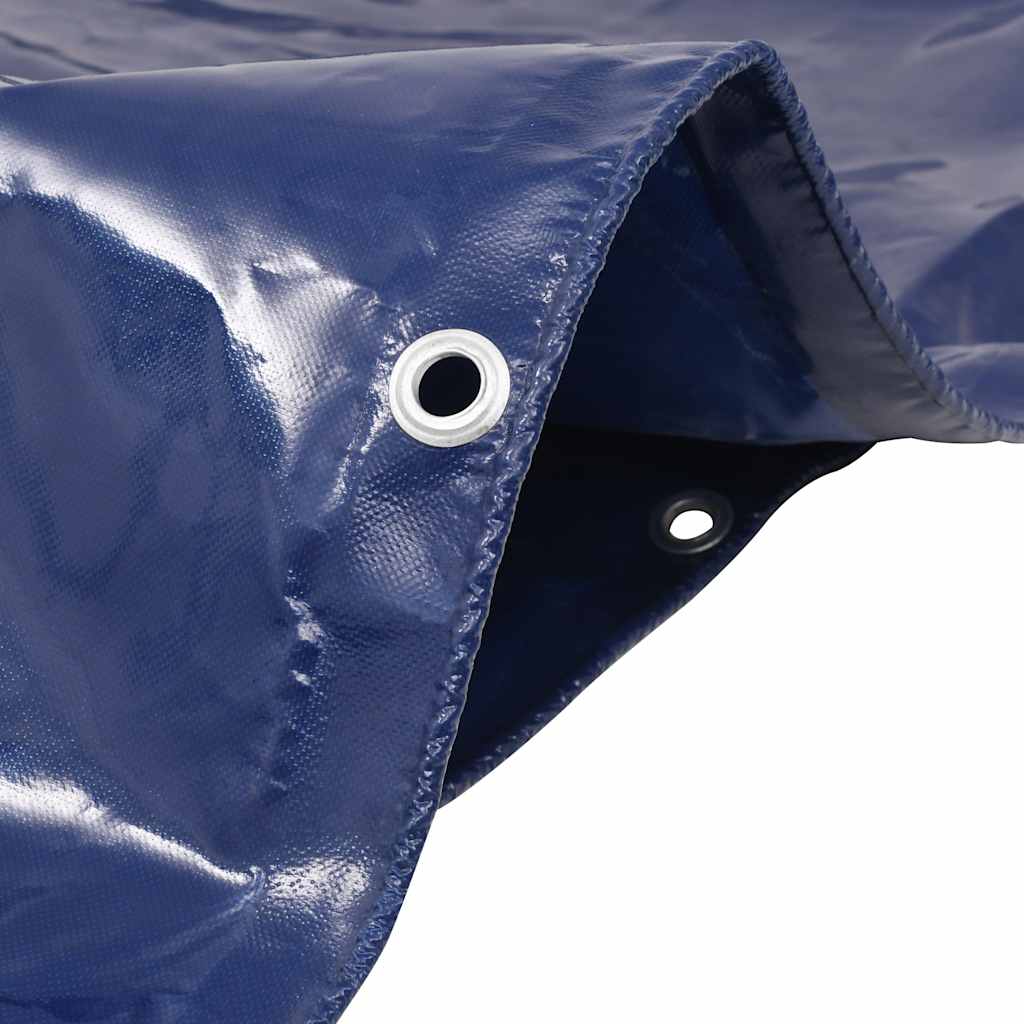 Tarpaulin 650 g/m² with Eyelets Blue 6 x 8 m