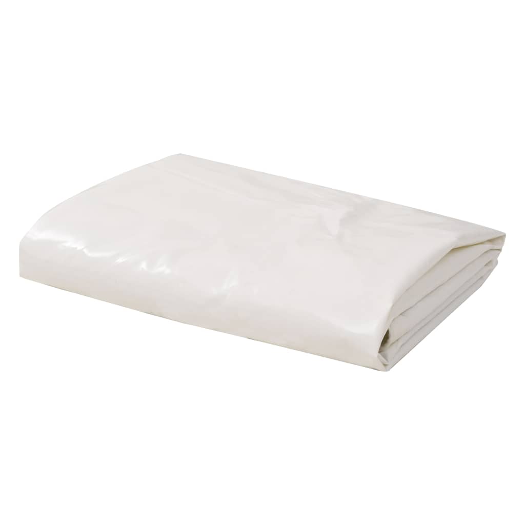 Tarpaulin 650 g/m² with Eyelets White 5 x 6 m