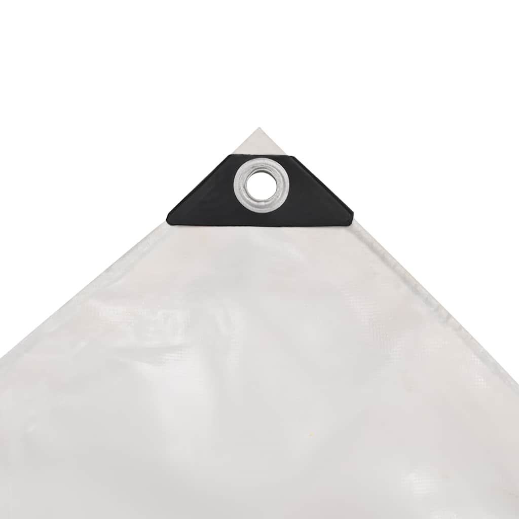 Tarpaulin 650 g/m² with Eyelets White 5 x 6 m