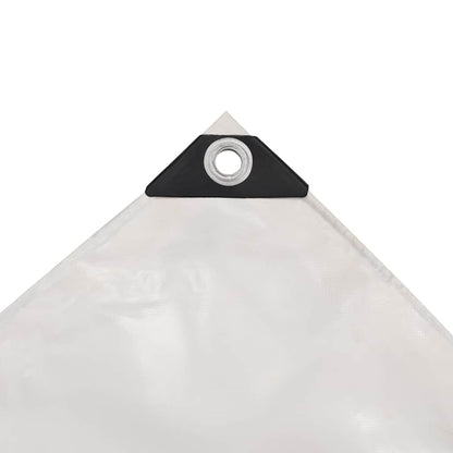 Tarpaulin 650 g/m² with Eyelets White 5 x 6 m