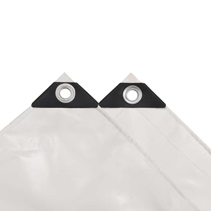 Tarpaulin 650 g/m² with Eyelets White 5 x 6 m