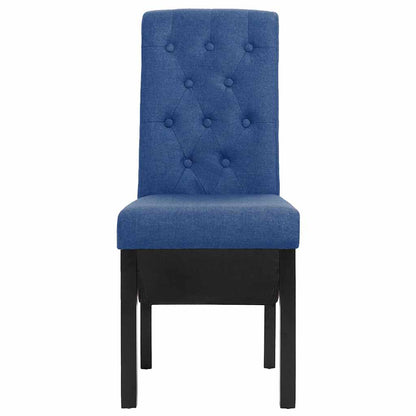 vidaXL Dining Chairs 2 pcs Blue Fabric 3