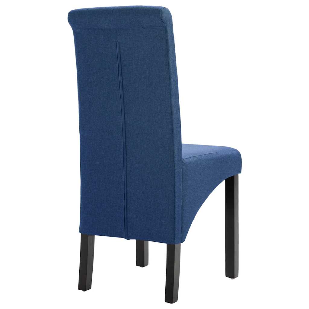 vidaXL Dining Chairs 2 pcs Blue Fabric 4