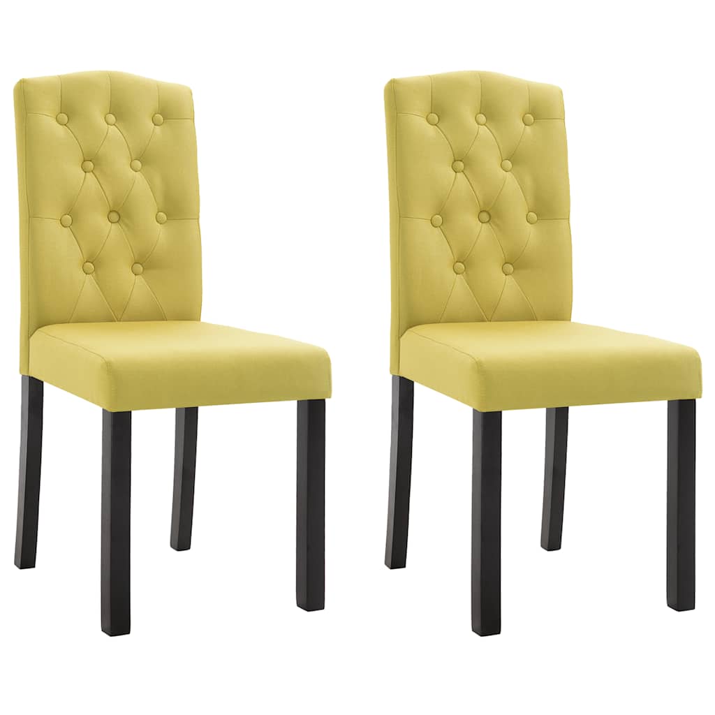 Dining Chairs Green Fabric 2