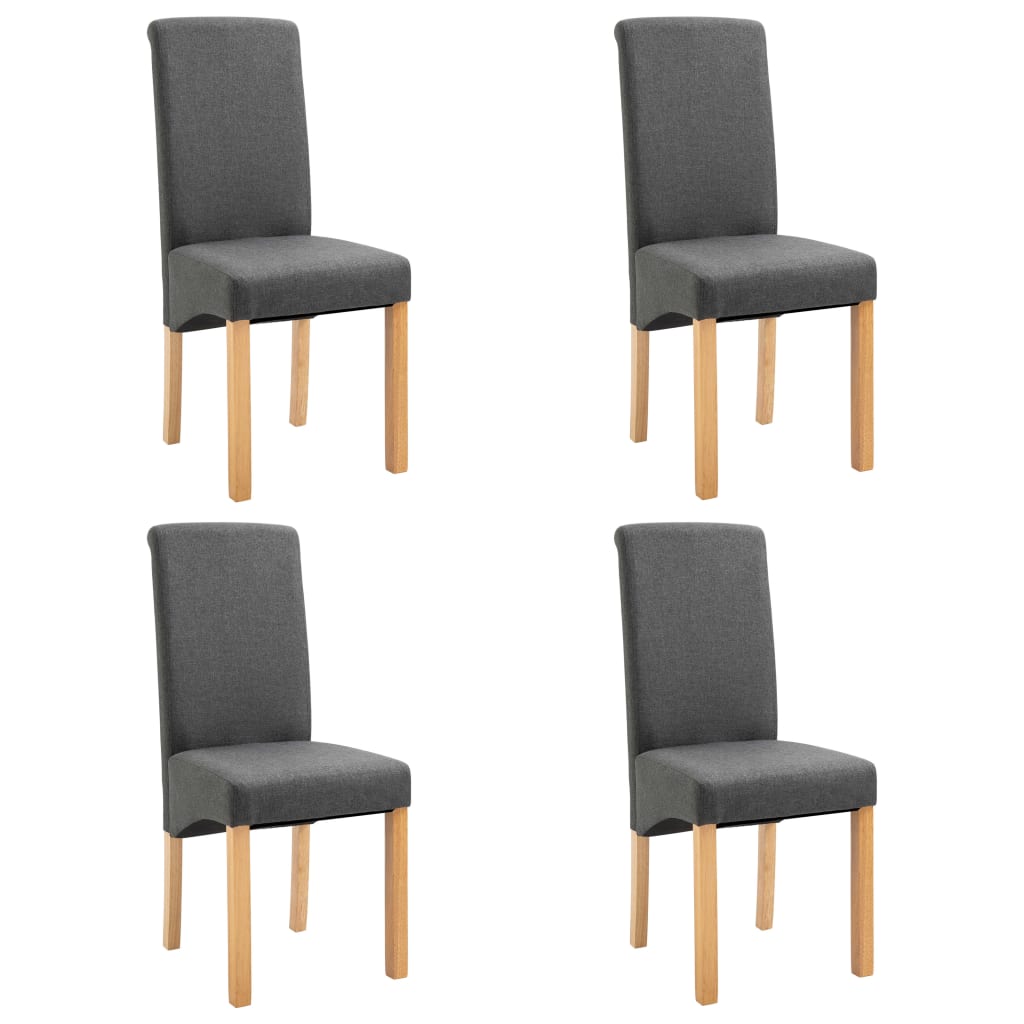 Dining Chairs Fabric Gray 4