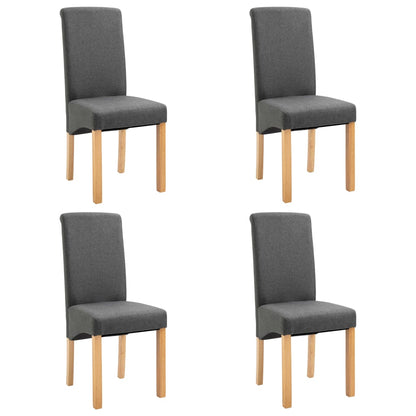 Dining Chairs Fabric Gray 4
