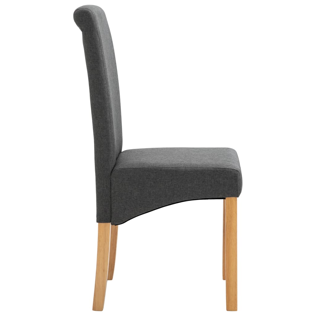 Dining Chairs Fabric Gray 4