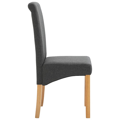 Dining Chairs Fabric Gray 4