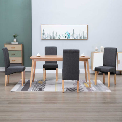 Dining Chairs Fabric Gray 4