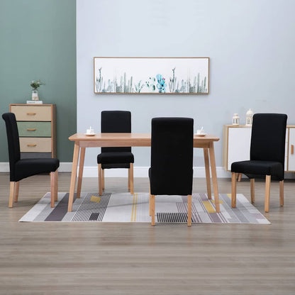 Dining Chairs Fabric Black 4