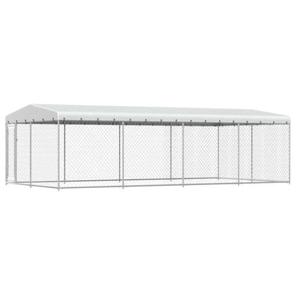 144937 vidaXL Outdoor Dog Kennel with Roof 7,6x3,8x2,3 m 2