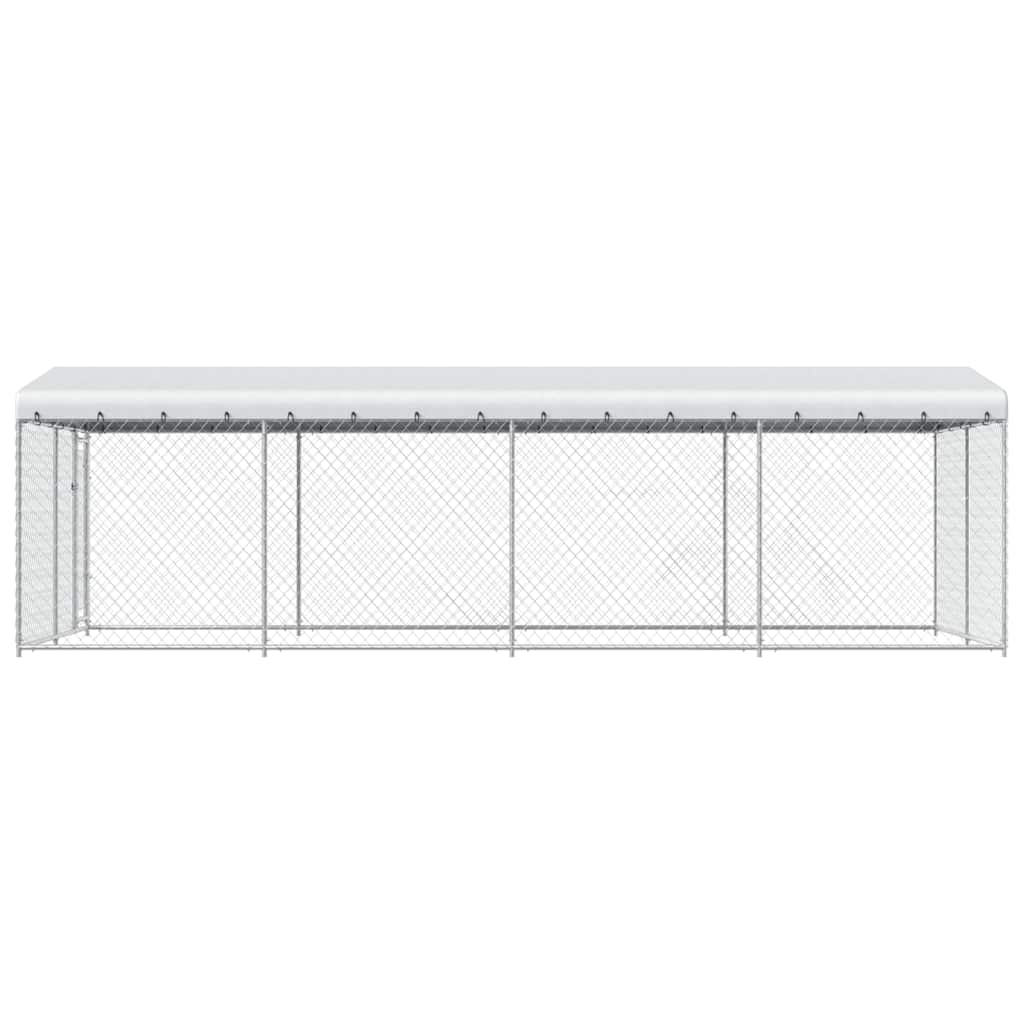 144937 vidaXL Outdoor Dog Kennel with Roof 7,6x3,8x2,3 m 3