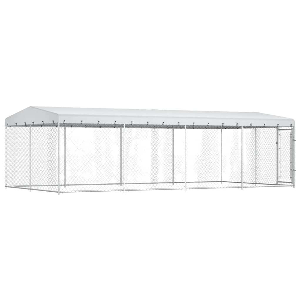 144937 vidaXL Outdoor Dog Kennel with Roof 7,6x3,8x2,3 m 5