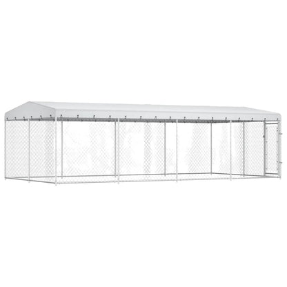 144937 vidaXL Outdoor Dog Kennel with Roof 7,6x3,8x2,3 m 5