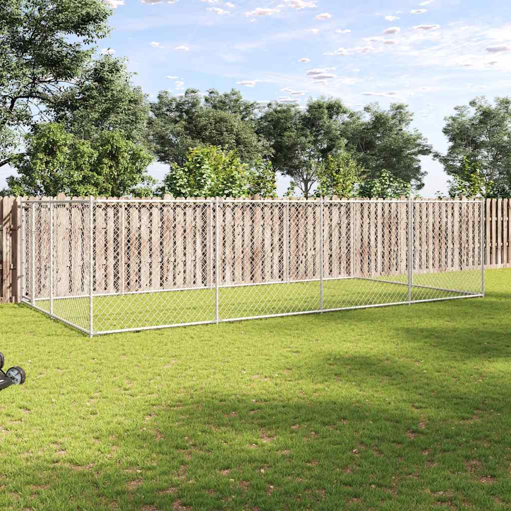 144938 vidaXL Outdoor Dog Kennel 7,6x3,8x1,9 m 1