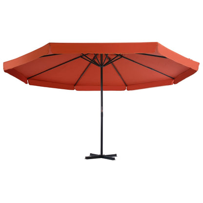 vidaXL Outdoor Umbrella with Portable Base Terracotta