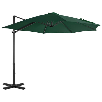 vidaXL Outdoor Umbrella with Portable Base Green