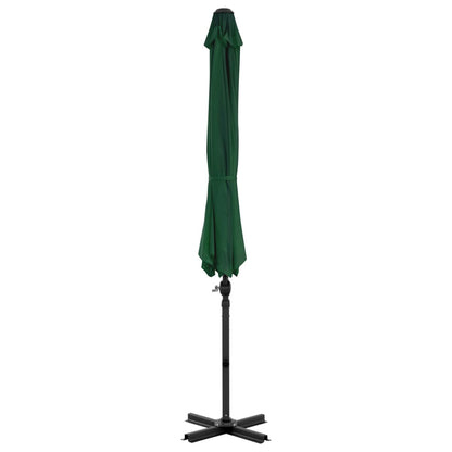 vidaXL Outdoor Umbrella with Portable Base Green