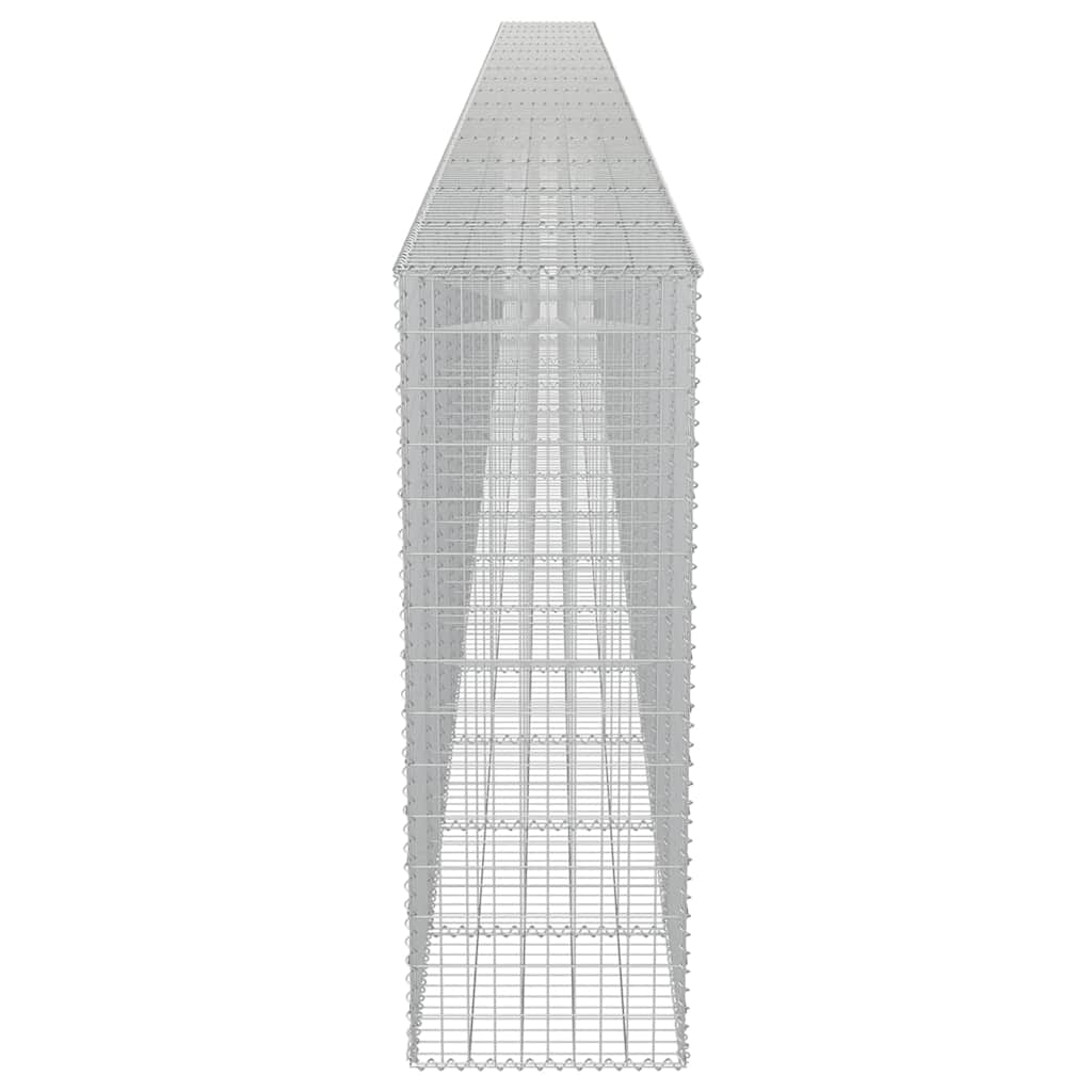 143589 vidaXL Gabion Wall with Covers Galvanised Steel 900x50x150 cm 6