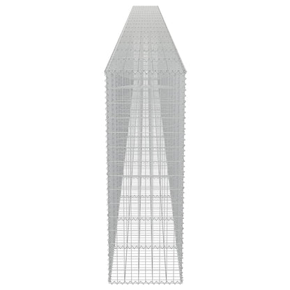 143589 vidaXL Gabion Wall with Covers Galvanised Steel 900x50x150 cm 6