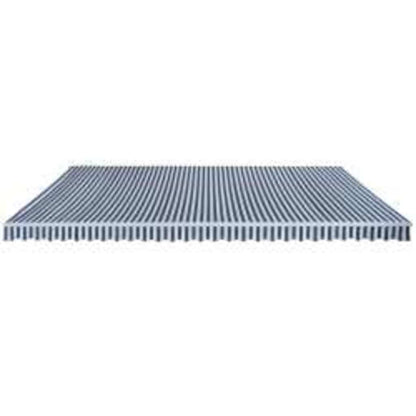 vidaXL Folding Awning Manual Operated 600 cm Blue/White 2