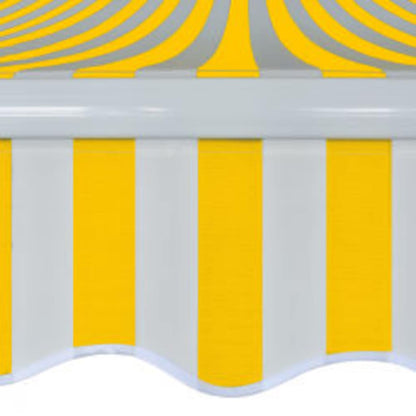 vidaXL Folding Awning Manual Operated 600 cm Yellow/White 3