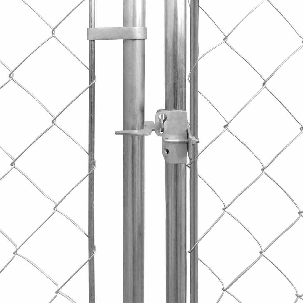 vidaXL Outdoor Dog Kennel Galvanised Steel 570x570x185 cm 3