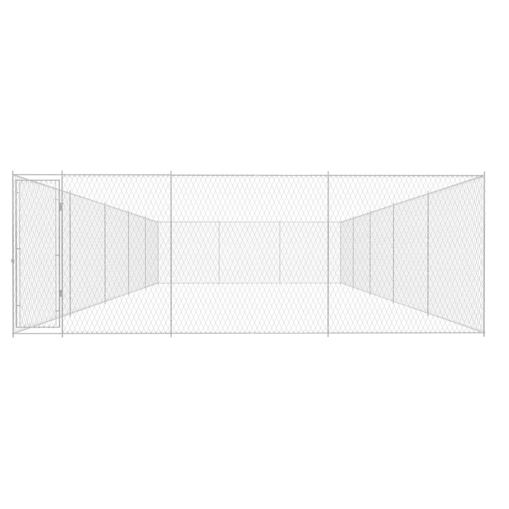 145036 vidaXL Outdoor Dog Kennel Galvanised Steel 950x570x185 cm 2