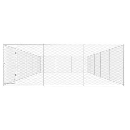 145036 vidaXL Outdoor Dog Kennel Galvanised Steel 950x570x185 cm 2