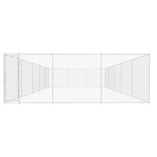 145036 vidaXL Outdoor Dog Kennel Galvanised Steel 950x570x185 cm 2