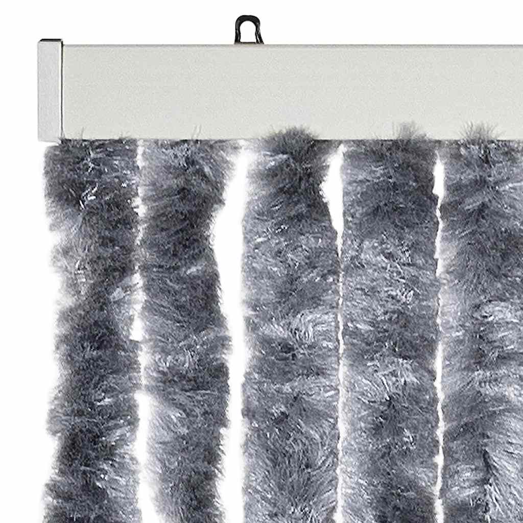 Insect Curtain 90x220 cm Chenille Silver