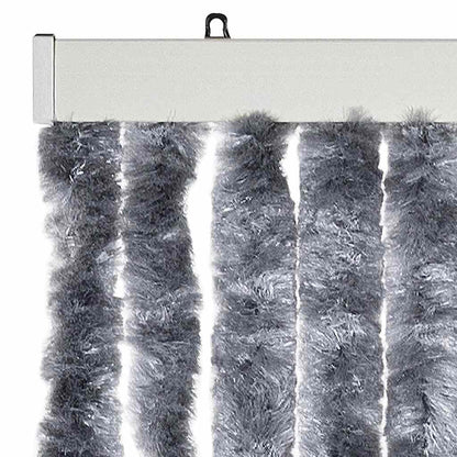 Insect Curtain 90x220 cm Chenille Silver