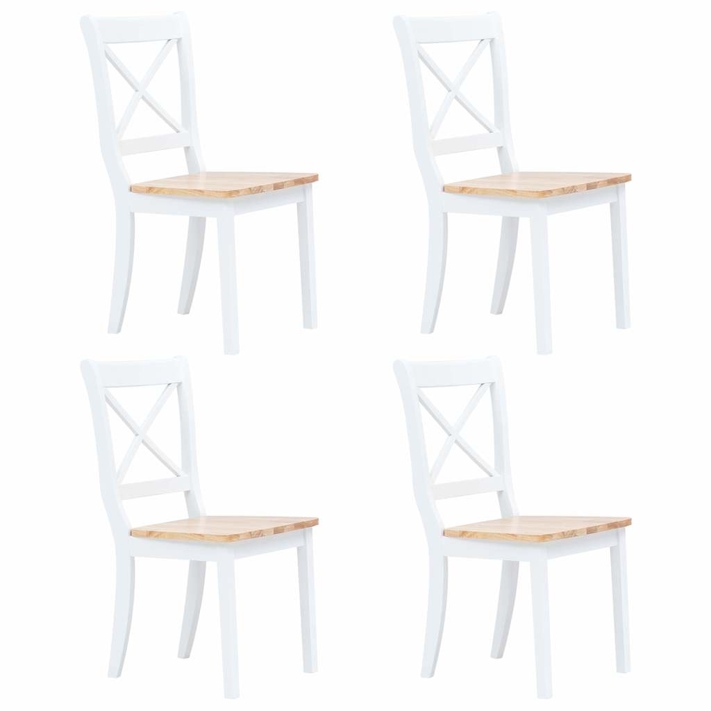vidaXL Dining Set | White and brown 2