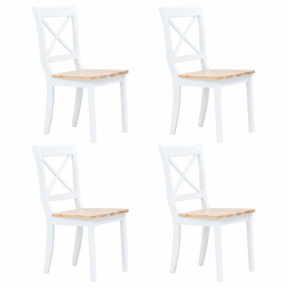 vidaXL Dining Set | White and brown 2