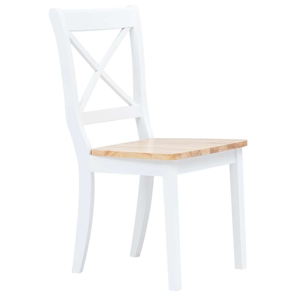 vidaXL Dining Set | White and brown 3