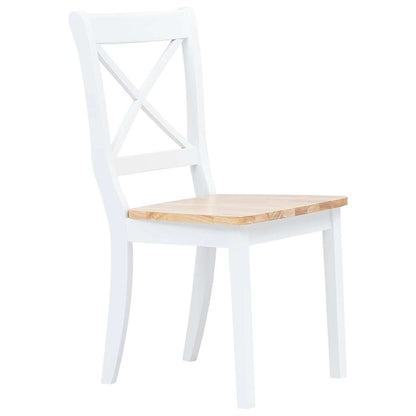 vidaXL Dining Set | White and brown 3