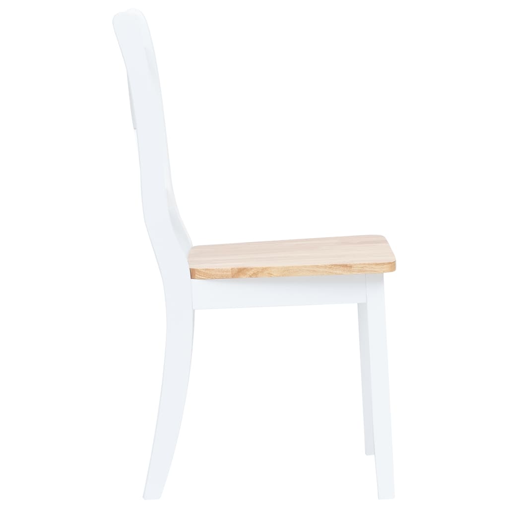 vidaXL Dining Set | White and brown 4