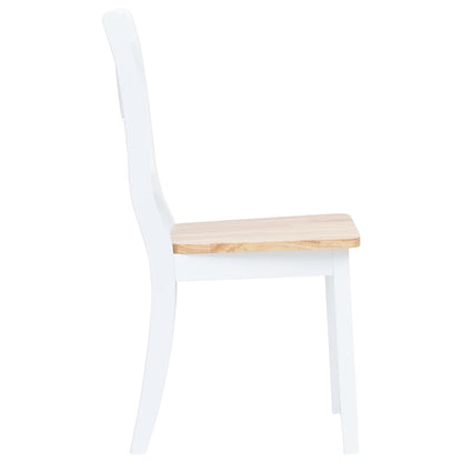 vidaXL Dining Set | White and brown 4