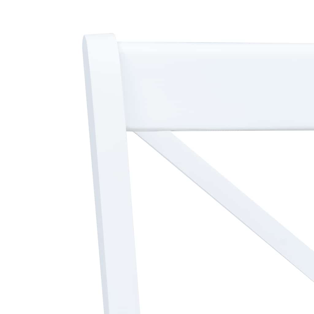 vidaXL Dining Set | White and brown 6