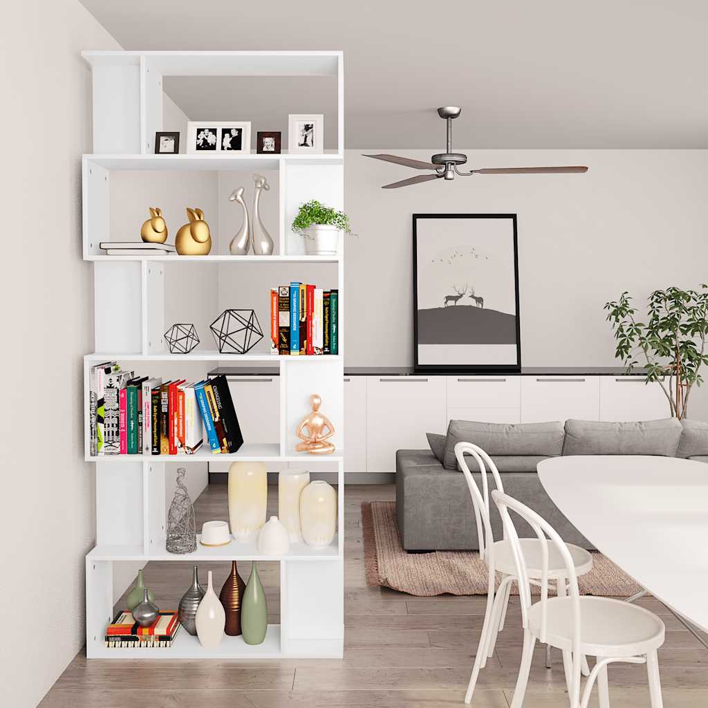 Book Cabinet/Room Divider 80x24x192 cm White
