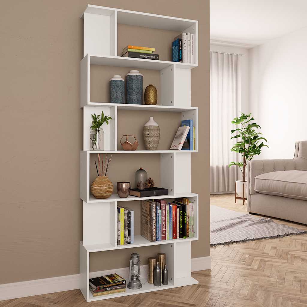 Book Cabinet/Room Divider 80x24x192 cm White
