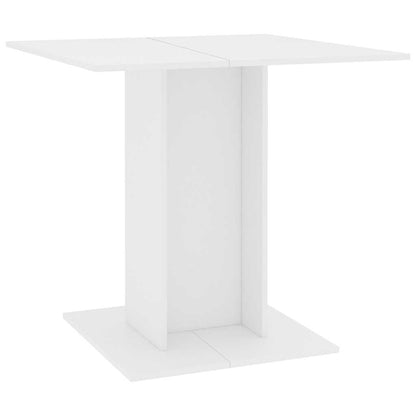 Dining Table 80x80x75 cm Engineered Wood White