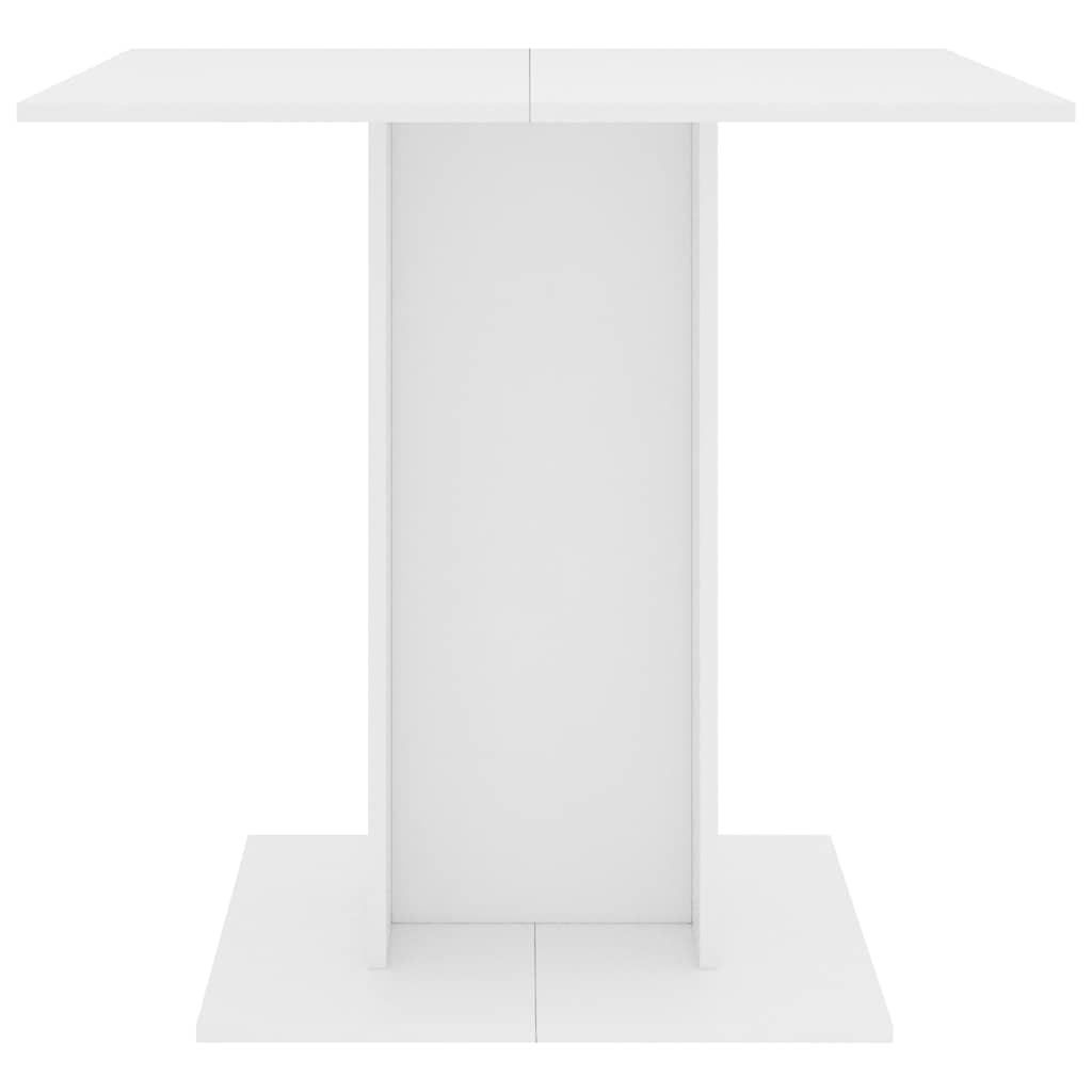 Dining Table 80x80x75 cm Engineered Wood White