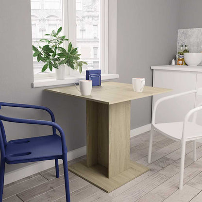 Dining Table 80x80x75 cm Engineered Wood Sonoma oak