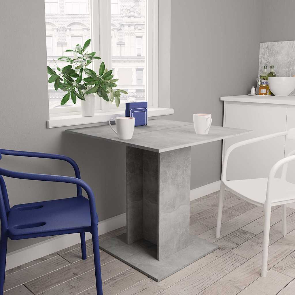 Dining Table 80x80x75 cm Engineered Wood Concrete grey