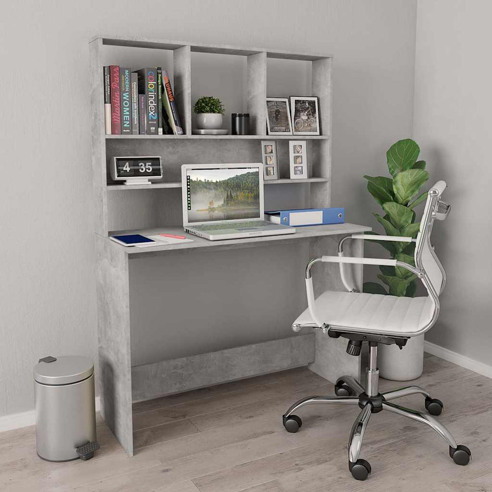 vidaXL Desk with Shelves 110x45x157 cm Engineered Wood