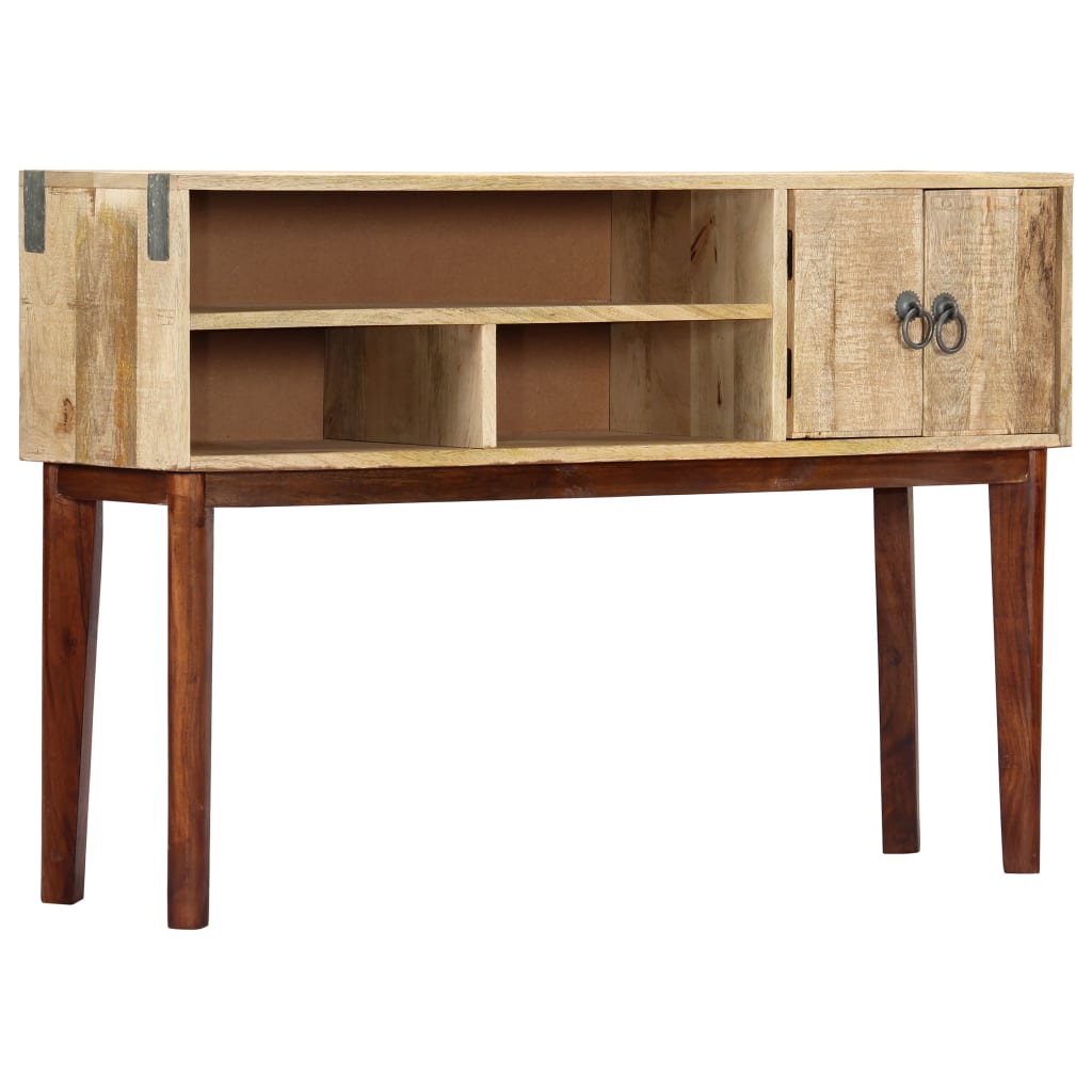 vidaXL Console Table 115x30x76 cm Solid Rough Mango Wood