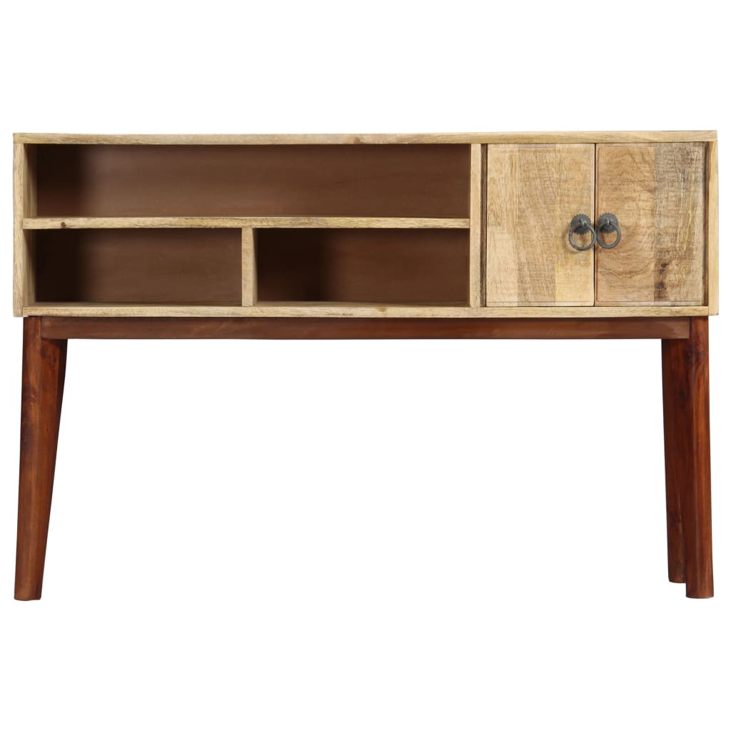 vidaXL Console Table 115x30x76 cm Solid Rough Mango Wood