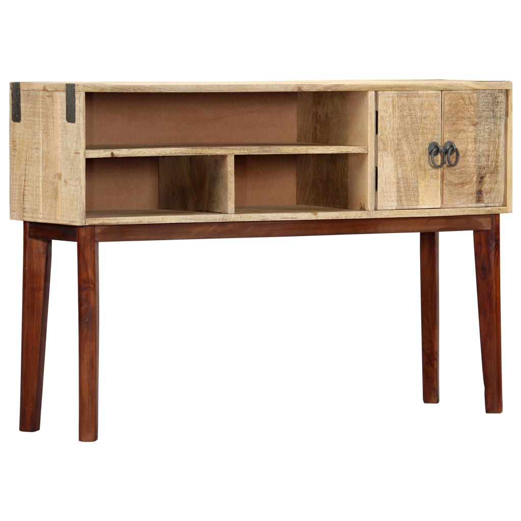 vidaXL Console Table 115x30x76 cm Solid Rough Mango Wood